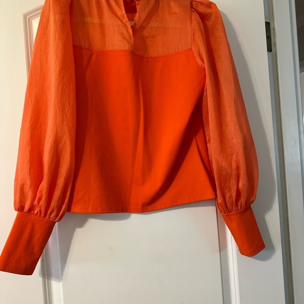 Elegant Orange Women's Top - Picture 2 of 3
